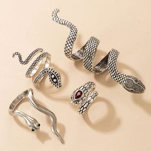 Vintage Gothic Snake Wrap Rings